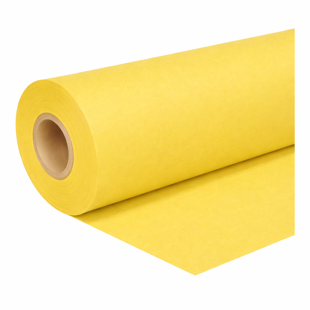 brandwerend Flanel 260 cm geel (1600) rol 50m voor events, theater en beurzen