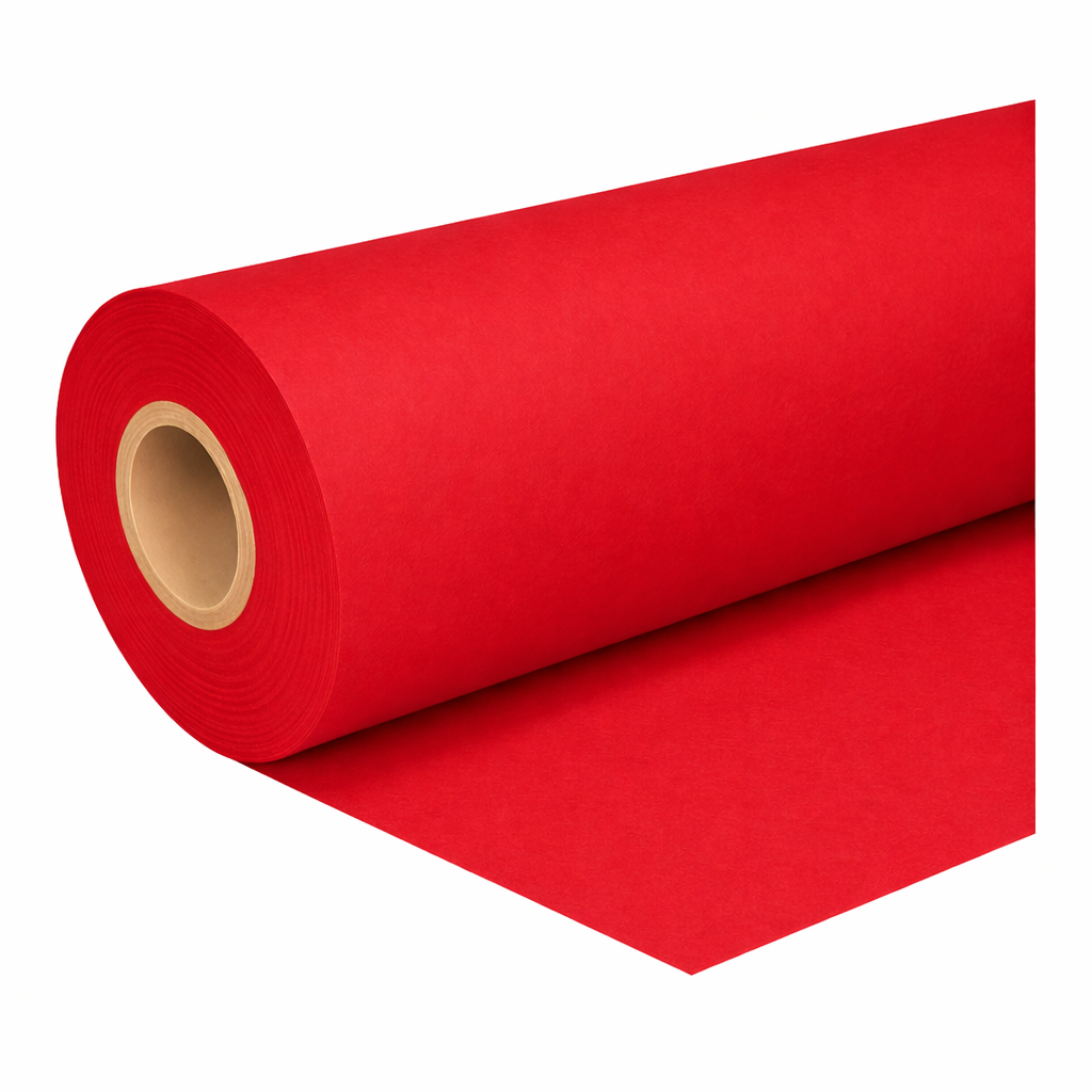 brandwerend Flanel 260 cm signaalrood (3300) rol 50m voor events, theater en beurzen