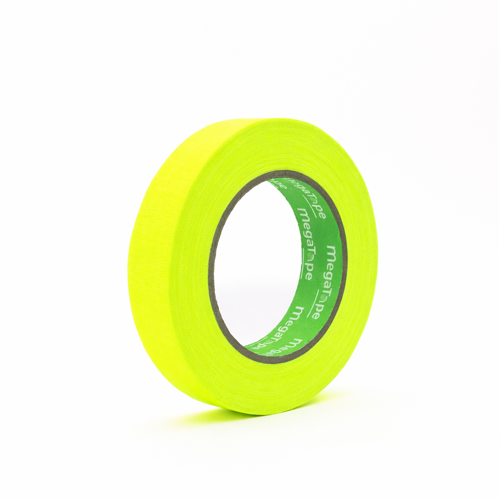 24x MegaTape UT120 · beschrijfbare · fluor gaffa tape · 25 mm x 25 m · Geel