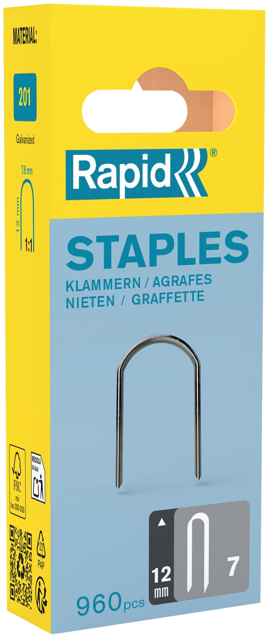 Kabelnieten 7/12 mm (gegalvaniseerd) 960 stuks - Tools - 3BUTE