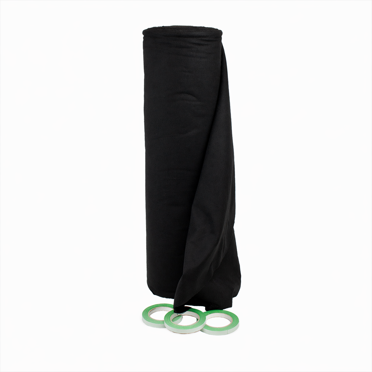 3BUTE flanel zwart 80cm rol 60m voor evenementen en theater